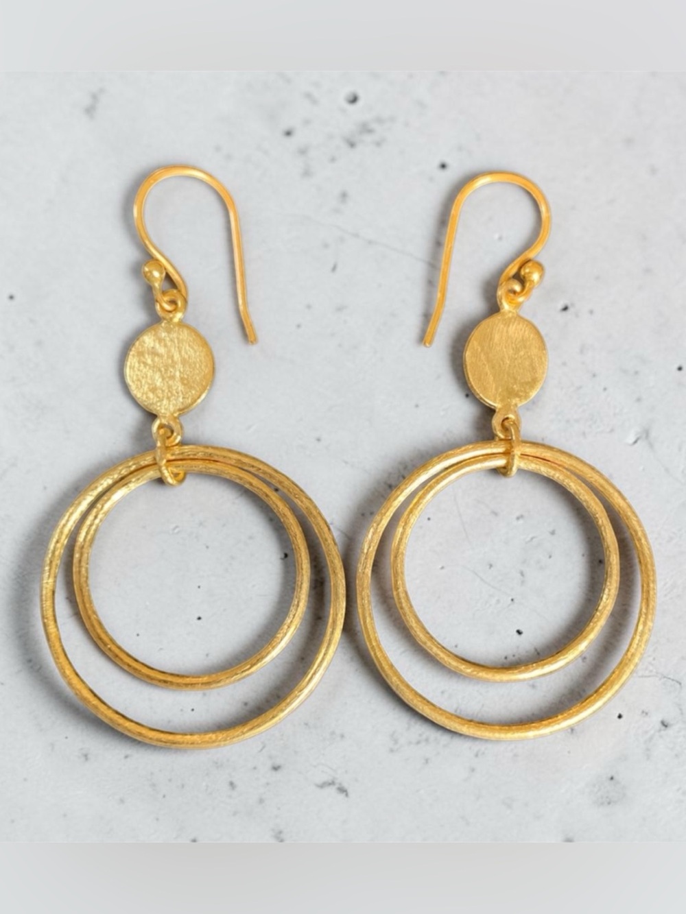 18k gold plated Brass earrings